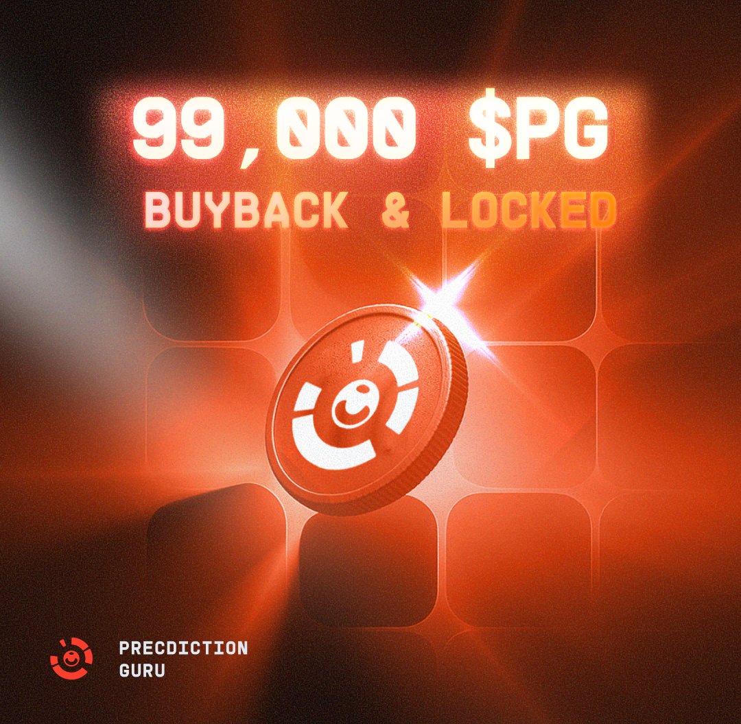 ATTENTION 🧙‍♂️

99,000 $PG have been bought back and locked!

We are getting ready for the upcoming series of event.

An ideal goal is to lock up to 50% of token supply, and prepare for 2026 with lots of big updates.

Big news tonight!