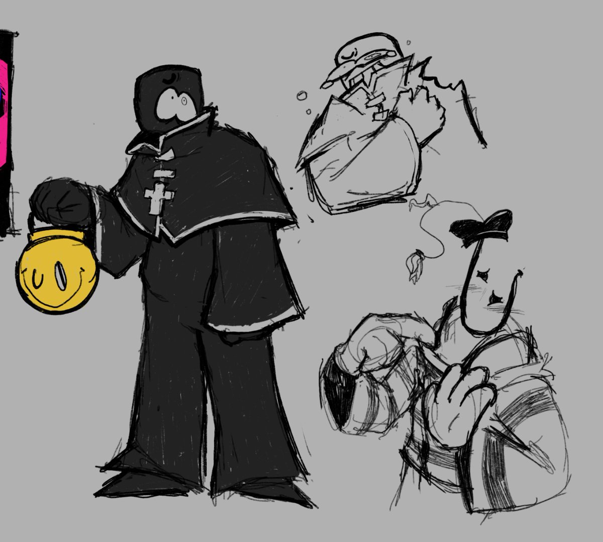 Sleepy_Cyborg's tweet image. I’ve missed drawing this guy, I love you John Grac- wait ew who added the other guy?? #robloxgrace