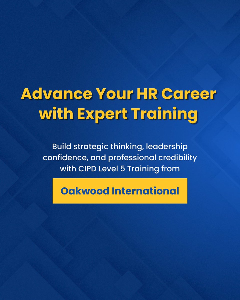 oakwoodintl's tweet image. 5/5:🚀 Grow with Oakwood International 
Gain practical HR expertise and leadership confidence through CIPD Level 5 Training designed for future-ready professionals.

📲 Click to learn more: 👉 bit.ly/43A9jgT

#CIPDLevel5 #HRTraining #HRLeadership #OakwoodInternational
