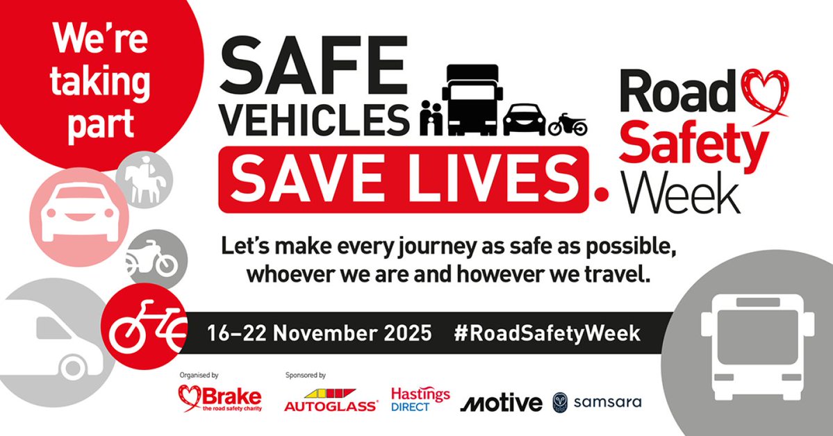 PDTsolutions's tweet image. Road Safety Week 2025 🚛

We’re proud to be taking part in this year’s national campaign, led by Brake, the road safety charity, focusing on one core message: 

Safe Vehicles Save Lives.

At PDT Fleet Training, we see first-hand how everyday safety habits make a major difference…