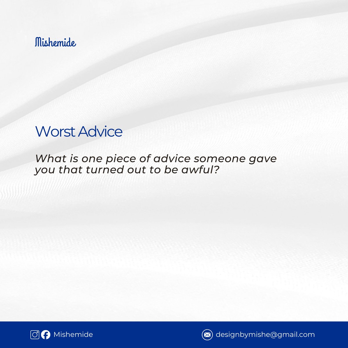 Mishe_Mide's tweet photo. 3 content ideas every Social Media Manager should be using:

• Day in the life  • Reality vs Expectation  • Worst advice 

At Mishemide, we turn these ideas into results. Hire us as your Social Media Manager. 
.
.
.
#Mishemide #SocialMediaManager #SMMTips https://t.co/jeH9iqzFsb