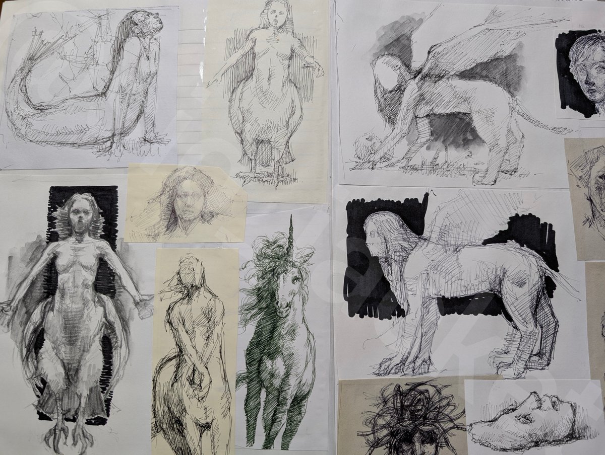 ペン画をノートに
スクラップするのが楽しい