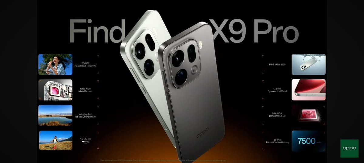 scmtechintelugu's tweet photo. OPPO Find X9, OPPO Find X9 Pro launched in India. https://t.co/pAtu7OzbLz