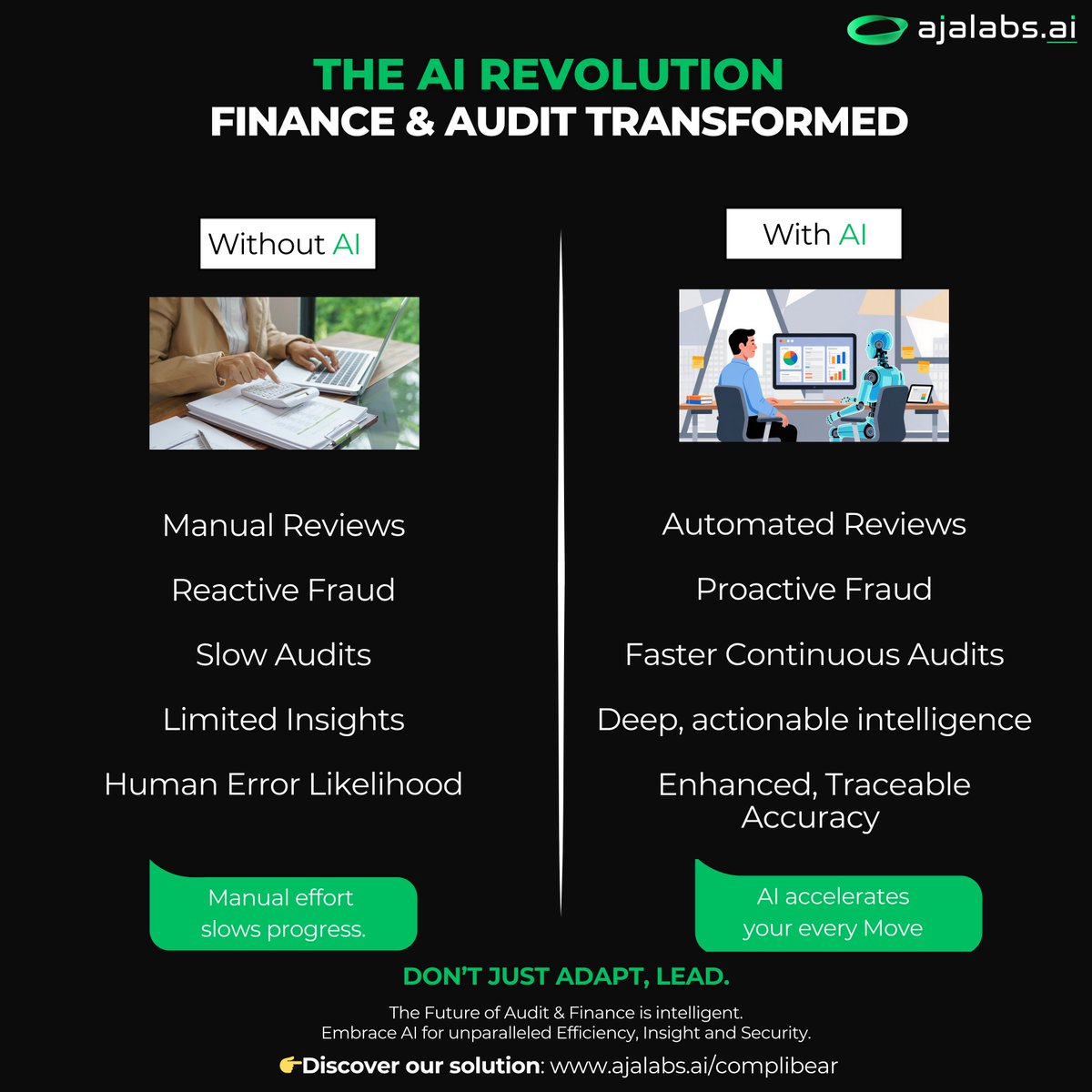_ajalabs's tweet image. 🚀 Experience the AI Revolution in Audit &amp;amp; Finance

🔗 Register now 👉 ajalabs.ai/complibear
Explore on LinkedIn: linkedin.com/company/ajalab…

#AIFinance #AuditTechnology #FinTech #DigitalTransformation #RiskManagement #CompliBear #AJALabs #ACM #CCM #DigitalTwin