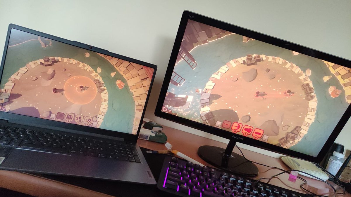 RoberBots's tweet image. Got a new laptop to play my game on it because one device couldn&apos;t satisfy my thirst. 
#gamedev #gamedevelopment #indiegame #indiegamedeveloper #madewithunity