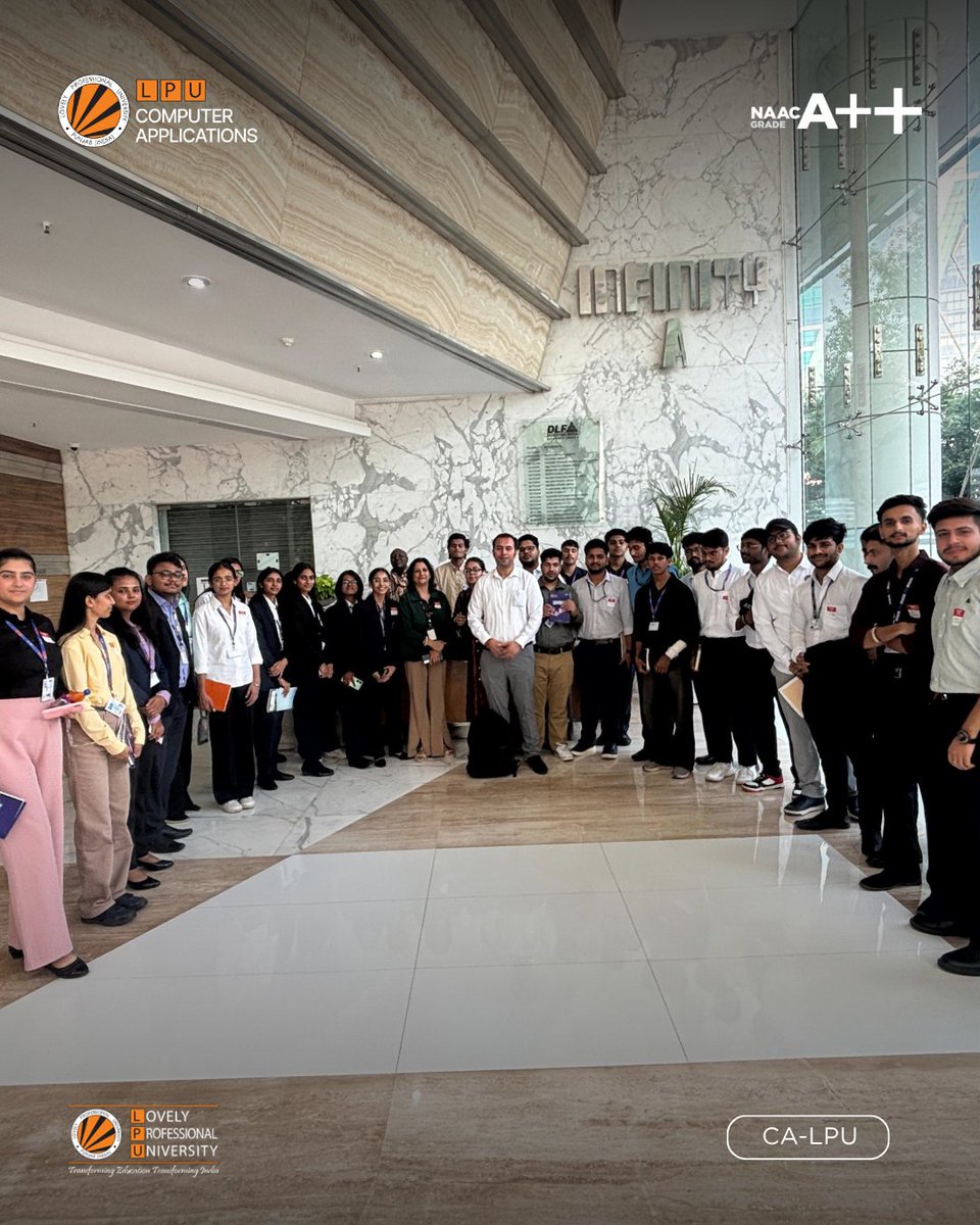 LPUComputerApp's tweet image. SCA-LPU students explored real-time Big Data applications at the IBM Campus, gaining industry insights, expert interaction, and hands-on exposure to emerging technologies.
#SCALPU #LPU #IBM #IndustrialVisit #BigData #IndustryConnect #FutureReady