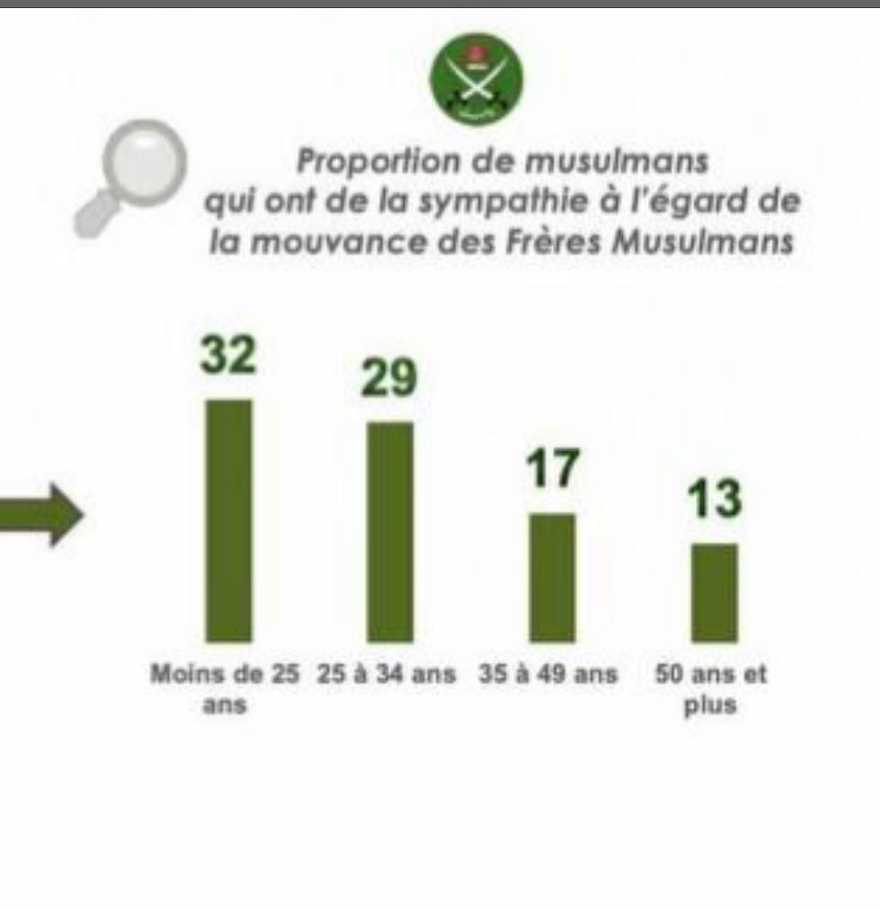 CocardeEtud's tweet photo. Un jeune musulman sur trois a « de la sympathie » pour les Frères musulmans. 59% veulent que la loi islamique s’applique en France. 

Ils veulent nous soumettre à la charia, mais nos gouvernants se cachent les yeux. https://t.co/xSKuaqXvmV
