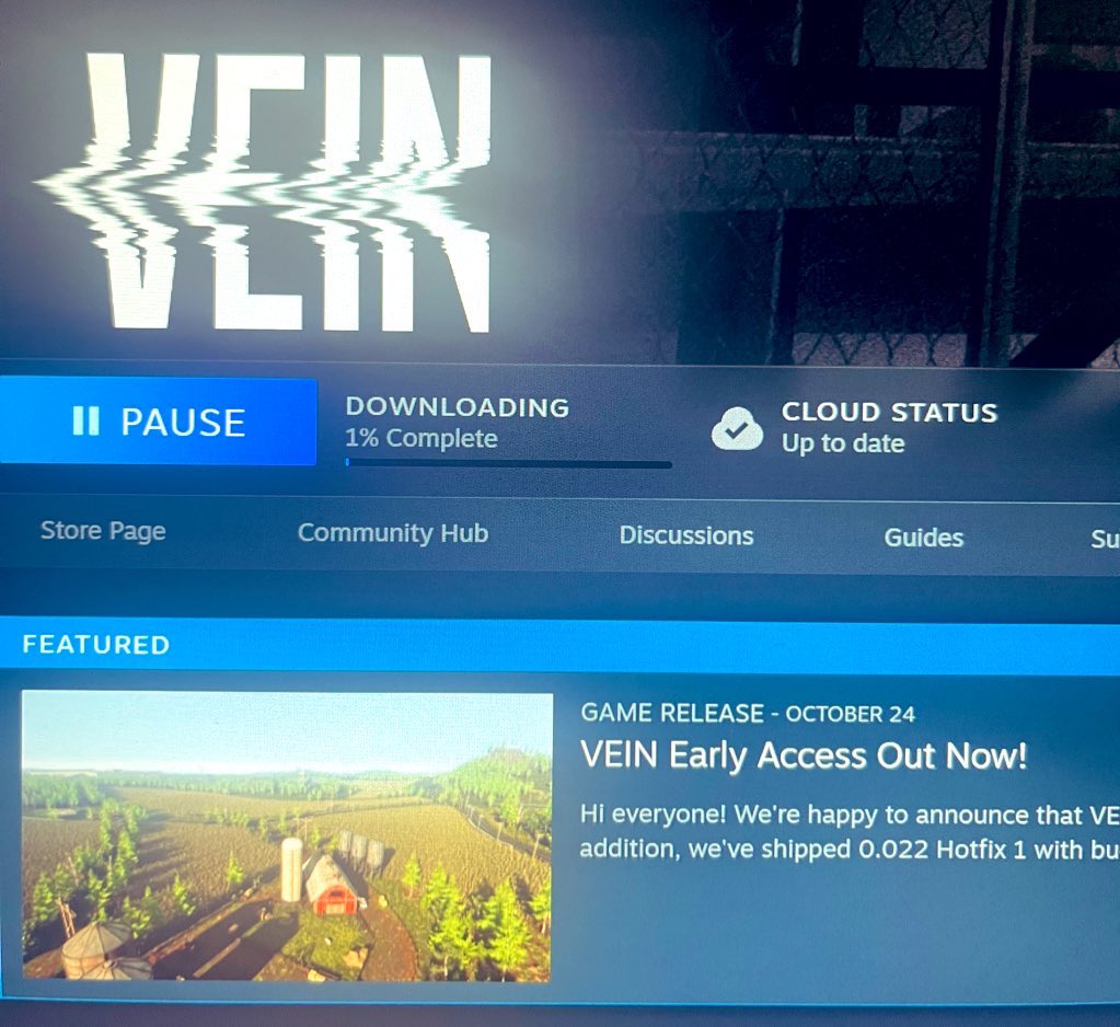 Huge thank you to <a href="/Enraginghawk/">Adam</a> for gifting me Vein!

We’re playing it tonight, which means.. 
😭I’ll panic at least 27 times
😱I will shout “WHAT IS THAT?!” At the screen. 
🥹You can all laugh at my pain for free. 

Join me or mock me from 19:30 GMT over on Twitch