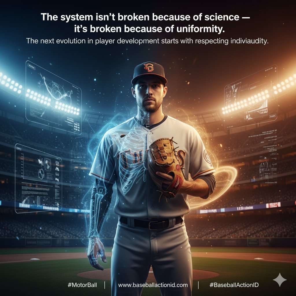Baseball has a problem! When every athlete is forced into the same #biomechanical model, #injuries aren’t an accident, they’re an outcome. #MotorBall #BaseballActionID # Read👉tinyurl.com/4p8xurdc - <a href="/jaegersports/">Jaeger Sports</a> <a href="/TrueSandA/">Kevin Barr</a> <a href="/shegone03/">Fryedaddy/Frito</a> <a href="/SMerrBullpen/">Steve Merriman</a> <a href="/kyledupic/">Kyle Dupic</a> <a href="/kounoe_sa/">コウノエスポーツアカデミー｜鴻江理論</a>