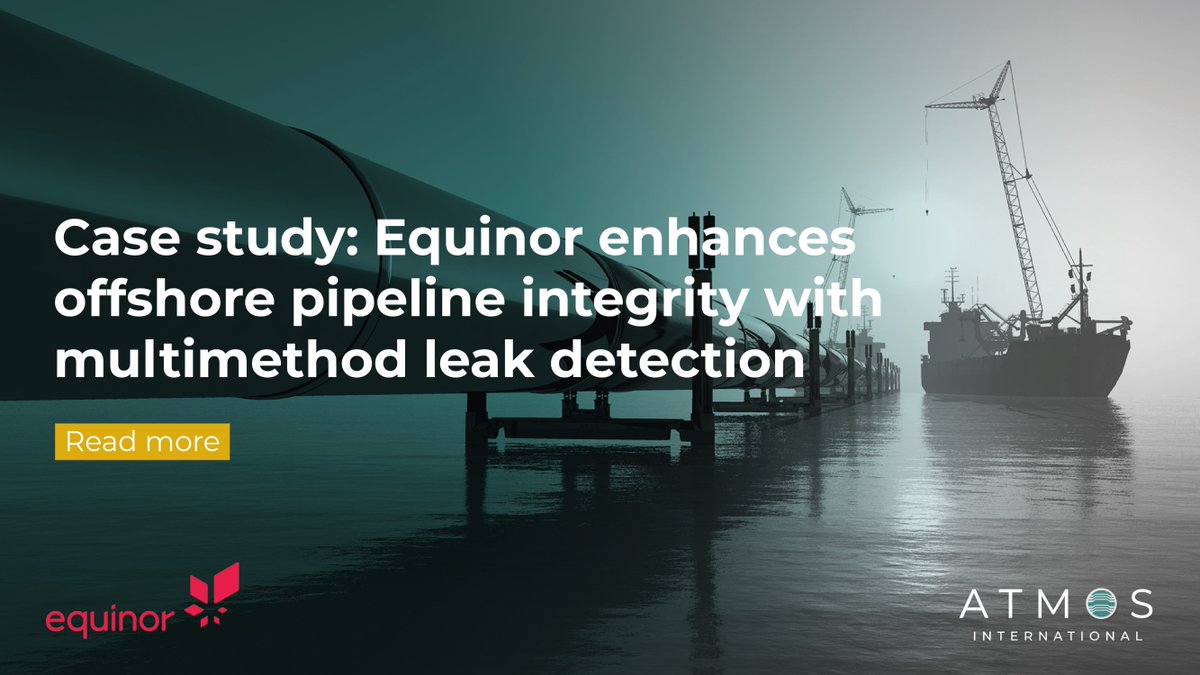 AtmosInt's tweet image. @Equinor’s partnership with Atmos demonstrates how a multilayered, data-driven approach can significantly improve pipeline safety and operational efficiency. Find out more: okt.to/pDZ4Kf

#LeakDetection #PipelineSafety #EnergyTransition #OffshoreOperations
