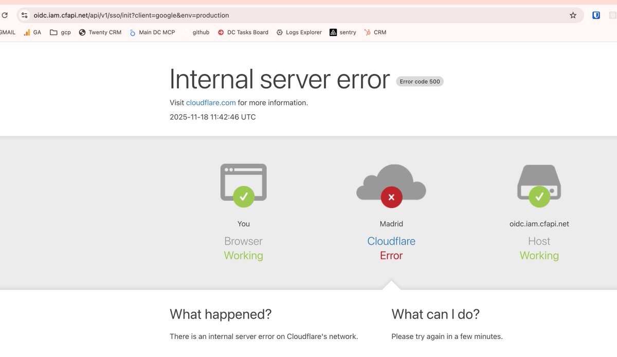 <a href="/Cloudflare/">Cloudflare</a> <a href="/CloudflareDev/">Cloudflare Developers</a> hey, what happens? #cloudflare is down?