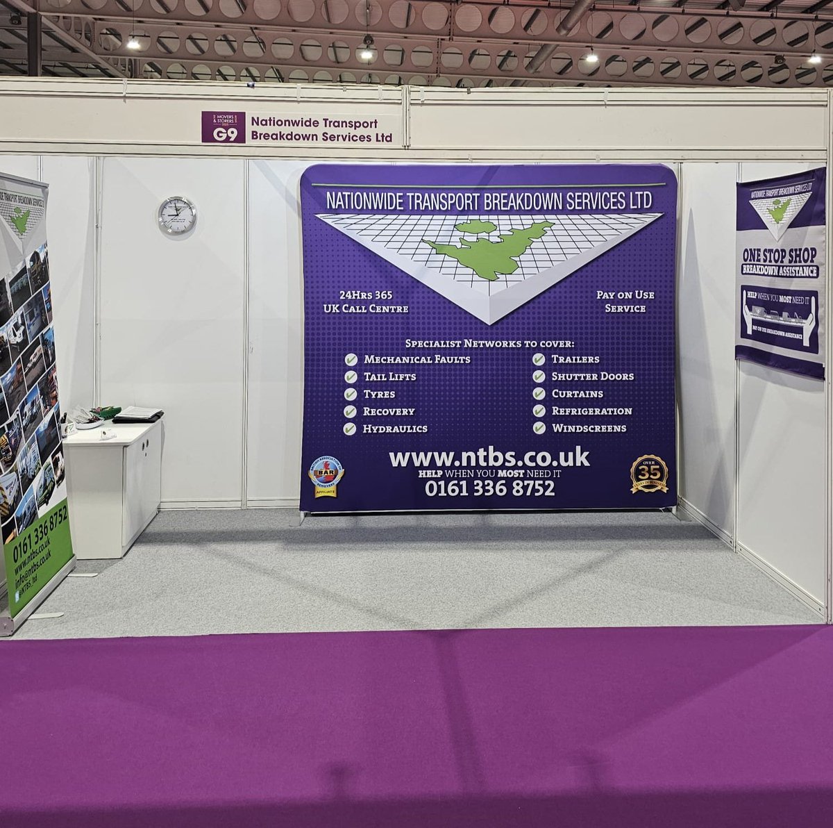 Set up and ready to go at The Movers &amp; Storers Show looking forward to the next couple of days