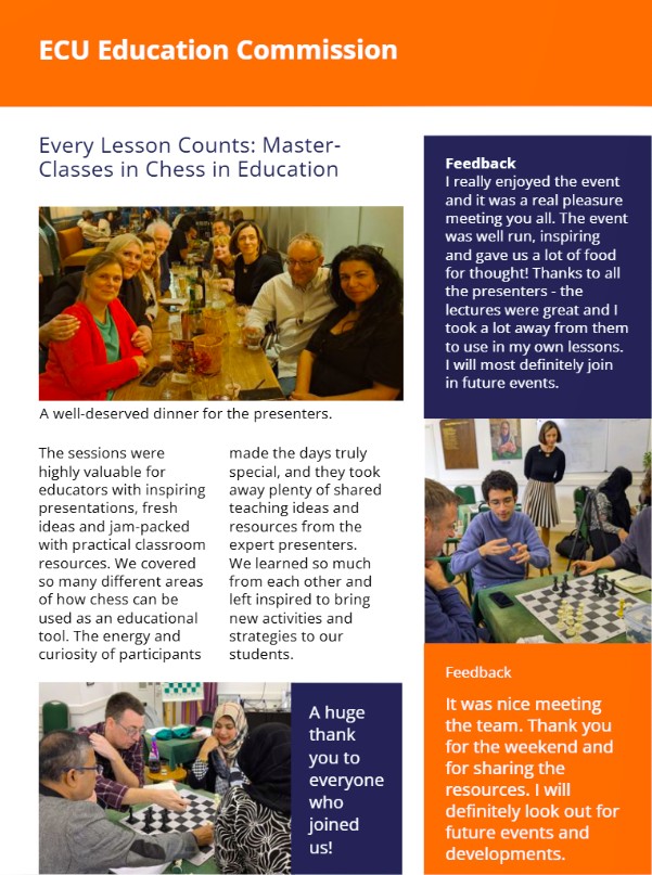 ECU_Education's tweet image. The latest ECU Magazine is out with the Latest #ChessinEducation News from the ECU Education Commission. Read online with interactive links to learn more: 👉madmagz.app/viewer/68f135c…