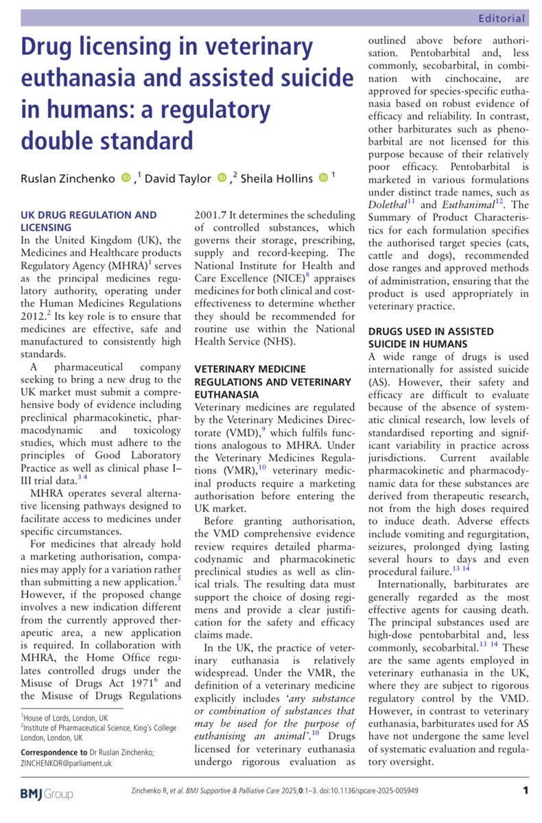 kesleeman's tweet image. Extremely informative article on drugs used in euthanasia / assisted dying / suicide. So many important questions, so few answers, and so much currently being left to secondary legislation.

spcare.bmj.com/content/early/…