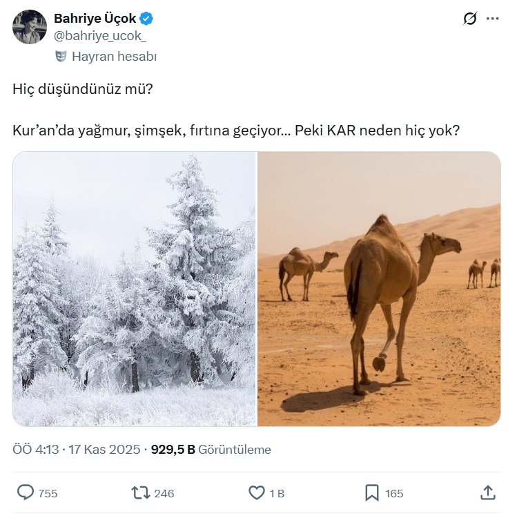 Belki de, hiç kar görmediklerinden, dillerinde kar sözcüğü yoktur. Ne dersin?

Eğer dillerinde vardıysa, o zaman demek ki biliyorlardı.

-14:4. Nitekim biz her elçiyi ancak kendi toplumunun diliyle gönderdik ki onlara açık seçik belirtsin...

Not: Arapçada değil, "dillerinde".