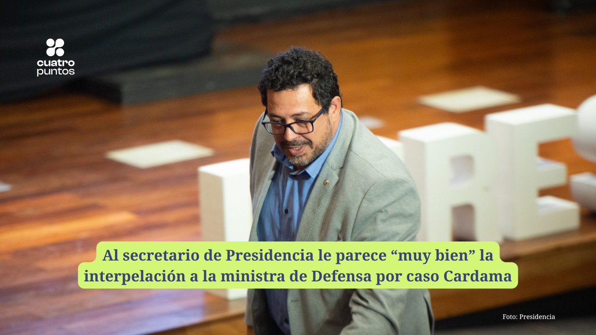 AL SECRETARIO DE PRESIDENCIA LE PARECE “MUY BIEN” LA INTERPELACIÓN A LA MINISTRA DE DEFENSA POR CASO CARDAMA

⚫ El 8 de diciembre será interpelada la titular de Defensa, Sandra Lazo, por la rescisión del contrato por parte del Estado uruguayo con el astillero español Cardama en