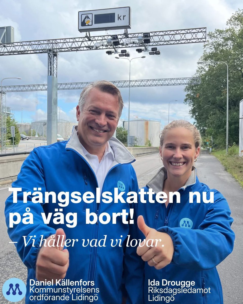 Nu inleds arbetet med avvecklad trängselskatt vid Ropsten. Lidingömoderaterna är det lokala partiet med den nationella styrkan. 💙 Läs mer här: facebook.com/share/p/1FJjMa… <a href="/idadrougge/">Ida Drougge</a>