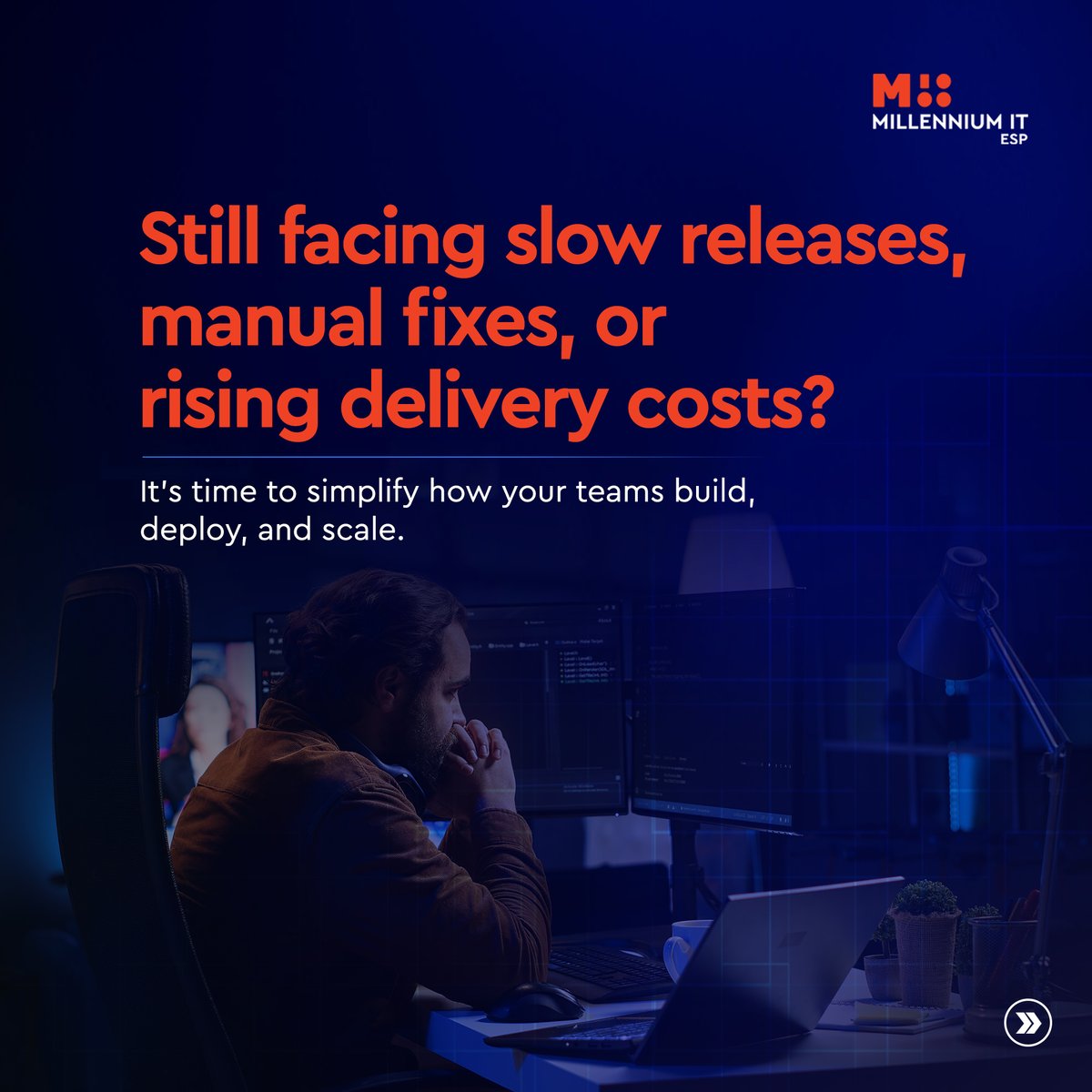 MillenniumITESP's tweet image. Slow releases and rising costs? Work faster and scale smarter with #DevOps by #MITESP 
 
Talk to us today: mitesp.com |  info@mitesp.com 
  
#Cloud #FutureReady