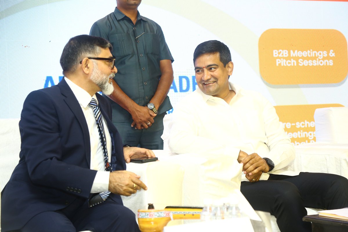 SMEForumIndia's tweet image. Andhra Pradesh Accelerates Global Trade: AP MSME Convention &amp;amp; RBSM 2025 Concludes with USD 18 Million in MoUs

The Andhra Pradesh MSME Export Development Convention &amp;amp; Reverse Buyer-Seller Meet 2025, organized by the India SME Forum (@SMEForumIndia) in partnership with the Andhra…
