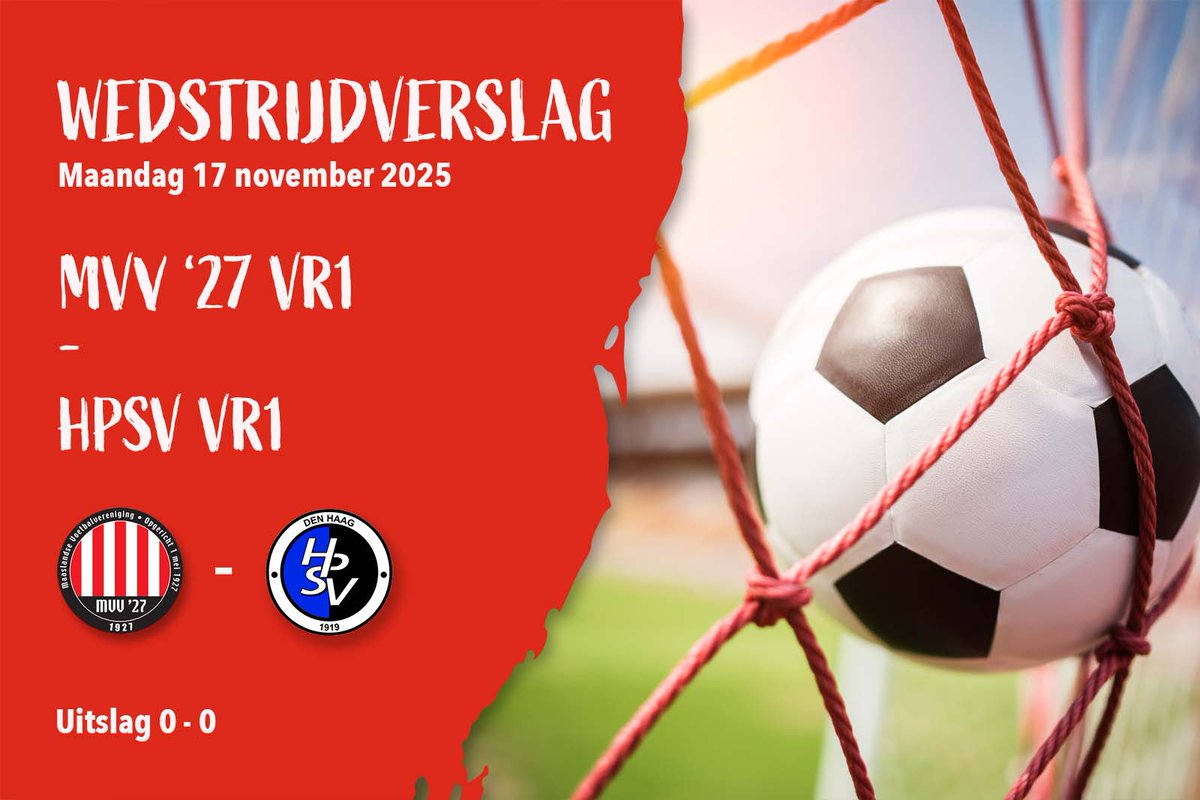 Net niet, maar toch tevreden met uitslag wedstrijd!!! mvv27.nl/2025/11/18/net…