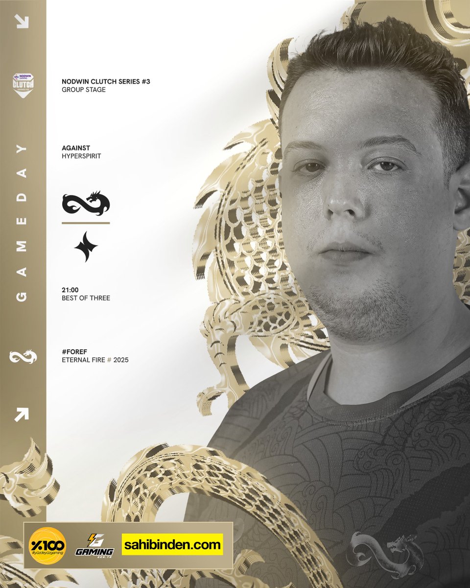 Tamam ya da devam. 

NODWIN Clutch Series #3’te rakibimiz HyperSpirit! 👊🏻

#forEF | #yüzdeyüzgaming