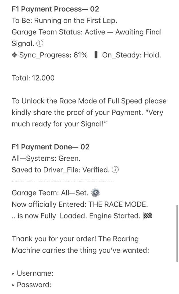 ⓘ any interaction is very much appreciated .. ❤︎ 
┈┈┈┈┈┈┈┈┈┈┈┈
CATEGORY: 
➀ Classy—Masculine
THEMED: 
🏁F1. 
Suitable for any kind of accounts! 👠
💲: 2.000 for each bio
💲: 10.000 to get 2 messages (payment process &amp; done) CEK ALT

Grab now before they gone. ⊹