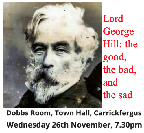Just eight days to go before my talk about a 19th century Donegal landlord. It's based on my biography of Lord George Hill - The Peer, the Priests and the Press: A Story of the Demise of Irish Landlordism
