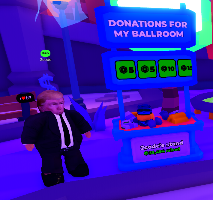 EmirattiRBX's tweet image. WHAT IS TRUMP DOING IN ROBLOX???