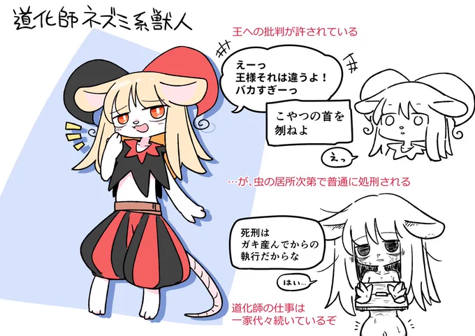 ネズミ系獣人の宮廷道化師 