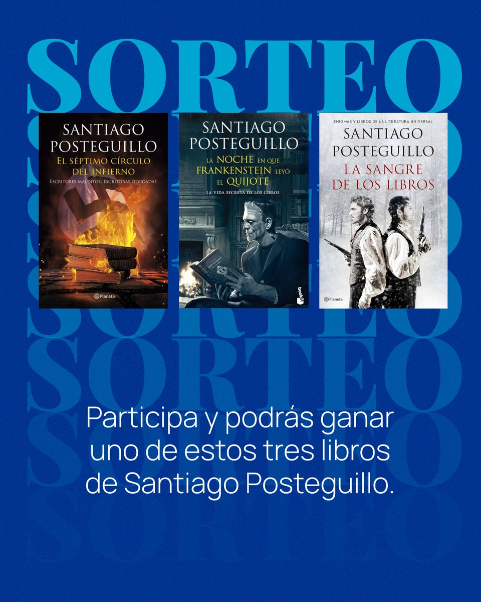 📚 ¡SORTEO LITERARIO!

Tres libros para dejarte llevar por el poder de la literatura

Sigue nuestra cuenta, haz RT a esta publicación y entra en el sorteo de uno de los tres libros de Santiago Posteguillo, protagonista del nuevo episodio del podcast El Arte De Crear Cultura, ya