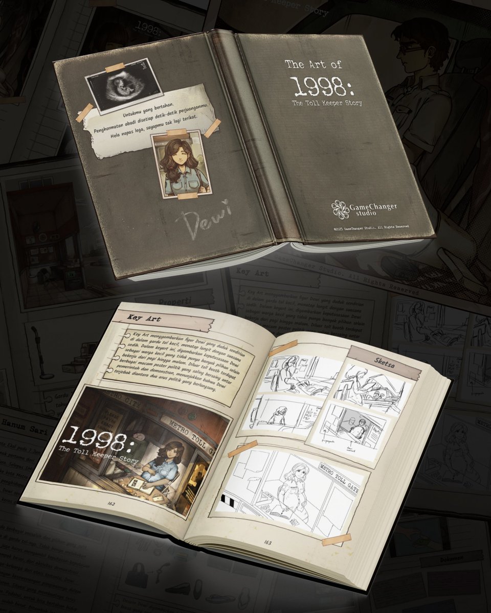 gchangerstudio's tweet photo. Halo ChangerFans!

Official Physical Artbook "The Art of 1998: The Toll Keeper Story" akan rilis perdana di G2G Festival by @TheLazyMonday. Isinya kumpulan ilustrasi lengkap serta konsep visual di balik layar dunia Dewi.

Stok terbatas! Nantikan info selengkapnya. https://t.co/j5em9iq2t7