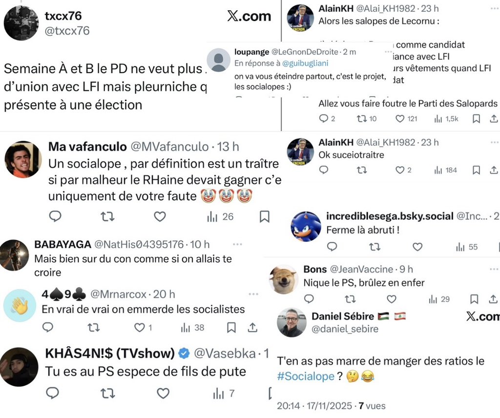 guibugliani's tweet image. « fils de p*te », « P🎲», « s*lope », « p*te », « brule en enfer »… 

En plus de diviser la gauche, la meute insoumise préfère m’insulter que de lutter contre l’extrême-droite.

Vous cautionnez @sebastiendelogu @mbompard @youpi2195 @FranceInsoumise ?