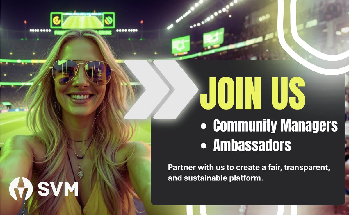sportvaluecoin's tweet image. 🚨 Calling all community managers and ambassadors! 
Partner with us to create a fair, transparent, and sustainable space.

Sport Value Market Info: sportvalue.network/svm-ambassador…

🫵 DM 
#sportvaluemarket #Ambassadorprogram #SVM