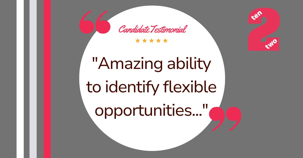 “Ten2Two are brilliant at spotting flexible working opportunities and showing employers the value of their candidates.”
— Helen, Ten2Two member

Looking for flexible work? We’re here to help: ten2two.org/candidates

#FlexibleWorking #PartTimeJobs #WorkingMums