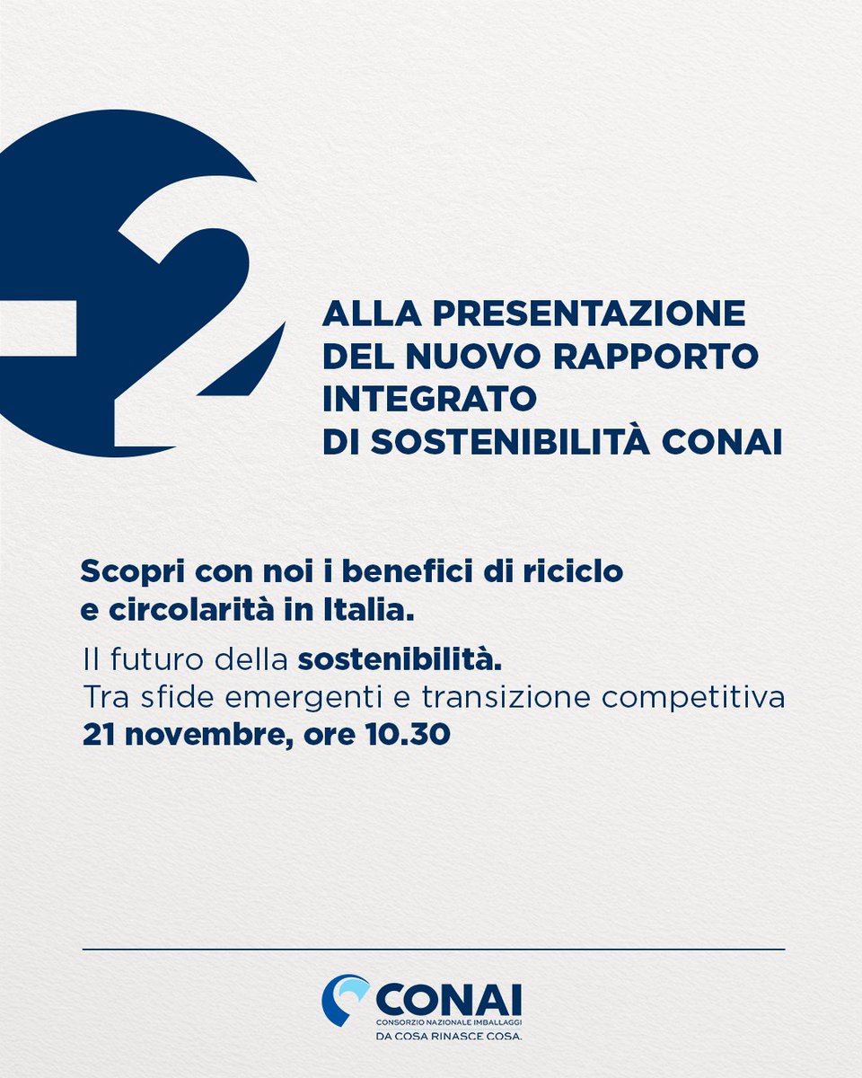 🌱La #sostenibilità non è solo un tema ambientale, ma anche una  leva di competitività.

👉Venerdì 21 segui la diretta Linkedin di “Il futuro della sostenibilità tra sfide emergenti e transizione competitiva”, l'evento realizzato con <a href="/Corriere/">Corriere della Sera</a> linkedin.com/events/ilfutur…