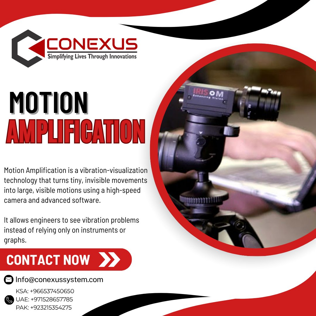 ConexusE's tweet image. #VibrationAnalysis #ConditionMonitoring #Inspection #CBM #Conexus #TestandMeasurement #APM #Technologies #RDI #RDITechnologies #MOTIONAMPLIFICATION #Safety #MotionAmplification #Technology #MA #IrisM #IrisMX #IrisCM #IrisExplorer #Reliabiltey #PredctiveMaintenance