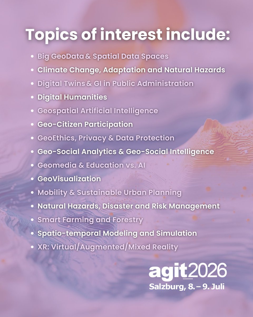 agit_team's tweet image. 📢 Call for Papers – AGIT 2026!
Share your research and insights at next year&apos;s AGIT Conference. Submit your papers here: agit.at/submissions! 👩🏼‍💻👨🏻‍💻🌍

#agit2026 #geoinformatics #techconference #futureofIT #shapinggeospatialfutures