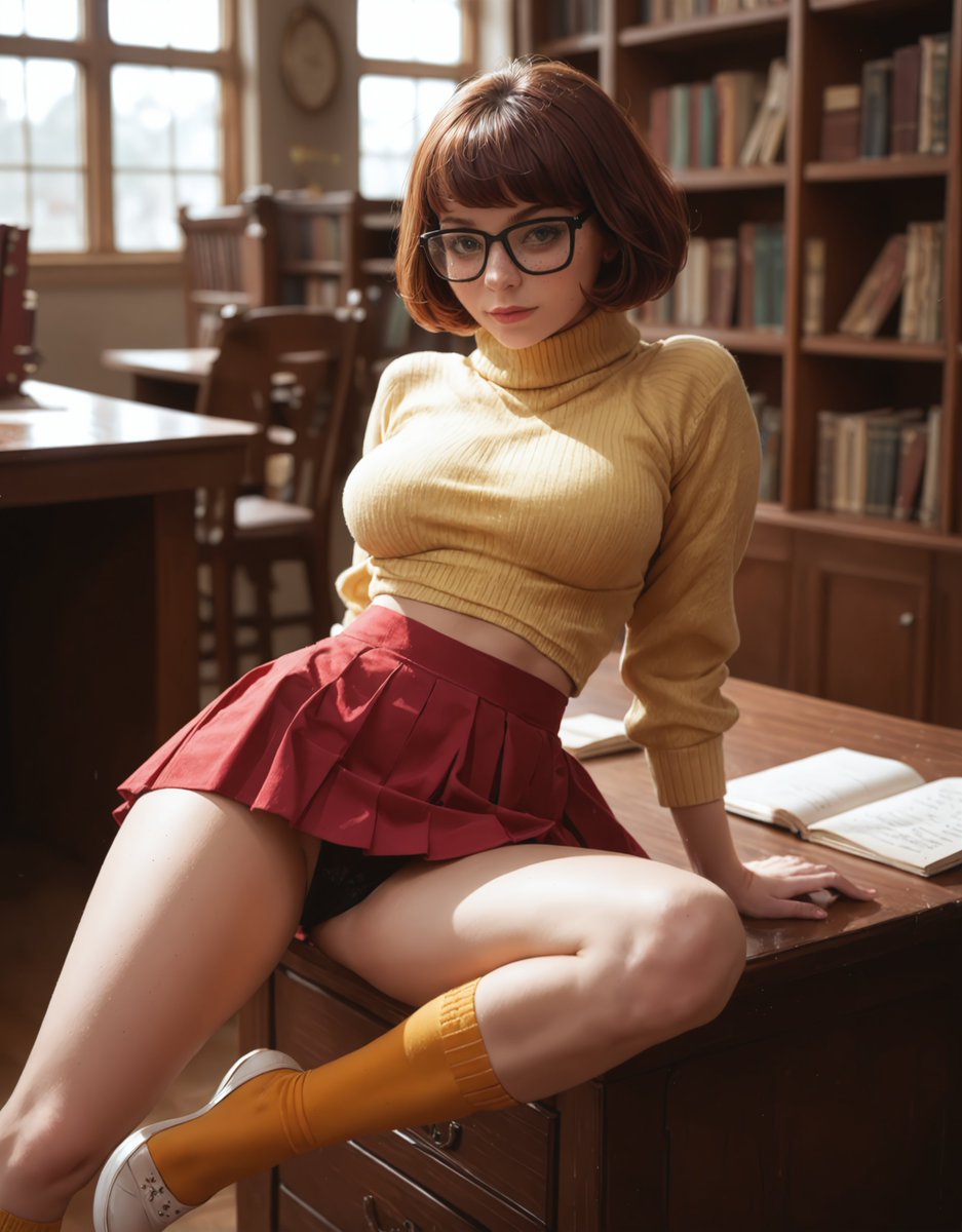 funcorefantasy's tweet photo. She onto something🤠

#velmacosplay #velmascobydoo #scoobydoocosplay #patreongirls #patreonexclusive https://t.co/YyW3Fz6ja4