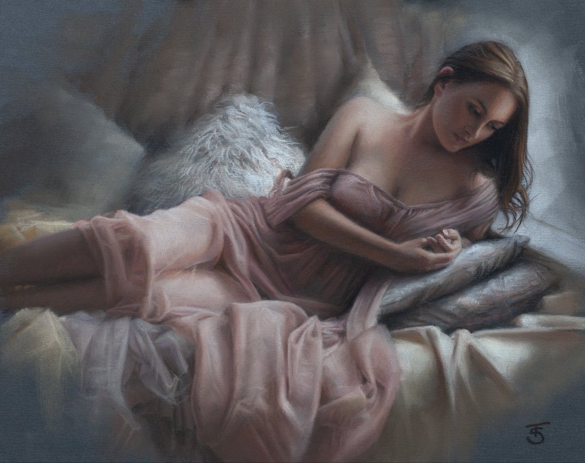 TinaSpratt's tweet image. She’s finished and will soon be on her way to her new home with her collector ❤️🙏

In Quiet Light, 8”x10”, pastel, sold.

#pastelpainting #pasteldrawing #softpastels #pastelart 
#figurativeart #realisticart #fineartdrawing #contemporaryart 
#originalartwork #artcollectors