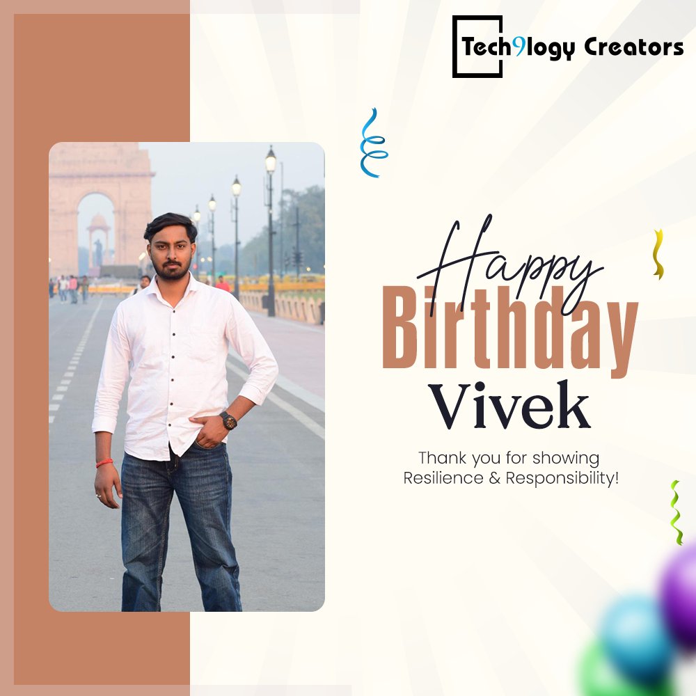 t9lcreators's tweet image. Tech9logy Creators wishes you a very Happy Birthday, Vivek 🎉🎂
As you celebrate another year of life, may your dreams take flight and your ambitions soar! 🎊✨

#Tech9logyCreators #happybirthday #corporatewishes #birthday #godblessyou #enjoy #party #birthdaycake  #birthdayparty