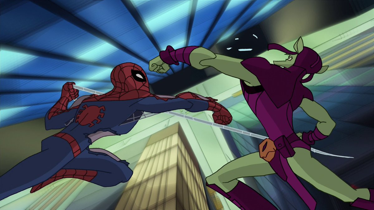 worldsfinest's tweet image. The series finale of The Spectacular Spider-Man, &quot;The Final Curtain,&quot; aired on this day (Nov. 18) in 2008. The acclaimed cartoon goes out swinging as Spider-Man and the Green Goblin battle it out in this thrilling final adventure! #SpecSpidey #TheSpectacularSpiderMan #SpiderMan