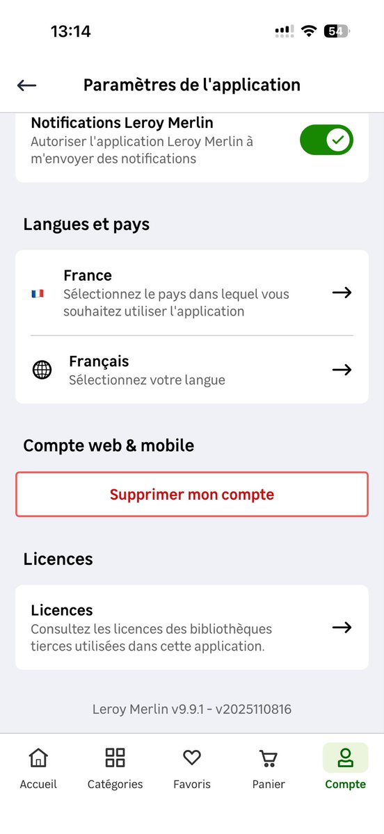 12senimoni's tweet image. Comment supprimer son compte @leroymerlinfr #modop
