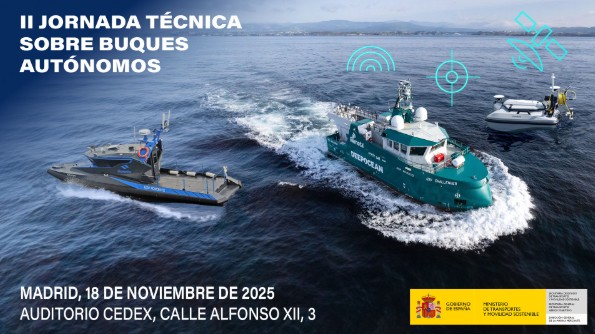 CEDEX_es's tweet photo. 📢 Encantados de acoger en @CEDEX_es la II Jornada Técnica sobre Buques Autónomos organizada por @transportesgob y @DGMM_SCT. Un espacio para debatir innovación, normativa y futuro del transporte marítimo. 🌊
#BuquesAutónomos #InnovaciónMarítima #CEDEX #MITMS https://t.co/uY16Ec8pwY