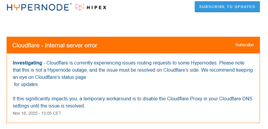 JA_Koelstra's tweet image. Hypernode (Hipex) STATUS → hypernode-status.com

#Hypernode #Hypex #Hosting #Cloudflare