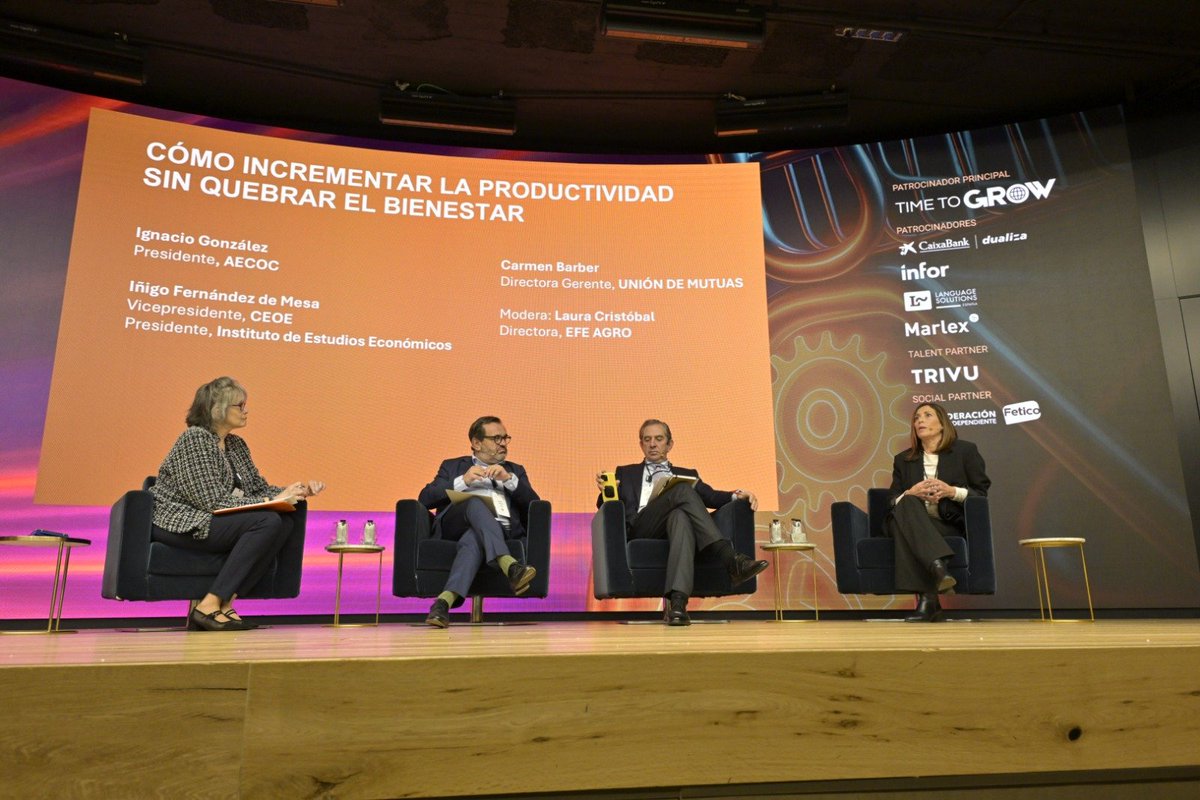 Hablamos de bienestar laboral, absentismo, captación de talento y productividad. Con <a href="/AECOC_ES/">AECOC</a> <a href="/CEOE_ES/">CEOE</a>  y Unión de Mutuas. <a href="/Efeagro/">Efeagro</a> <a href="/EFEnoticias/">EFE Noticias</a>