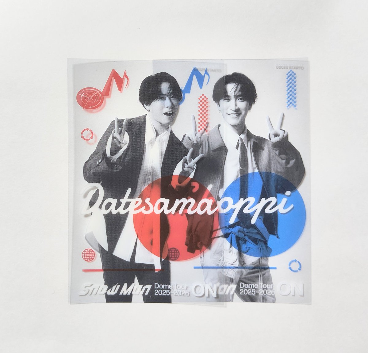 ⛄️クリアステッカー × ゆり組❤️💙 ゆり組は密着させて正方形な感じ