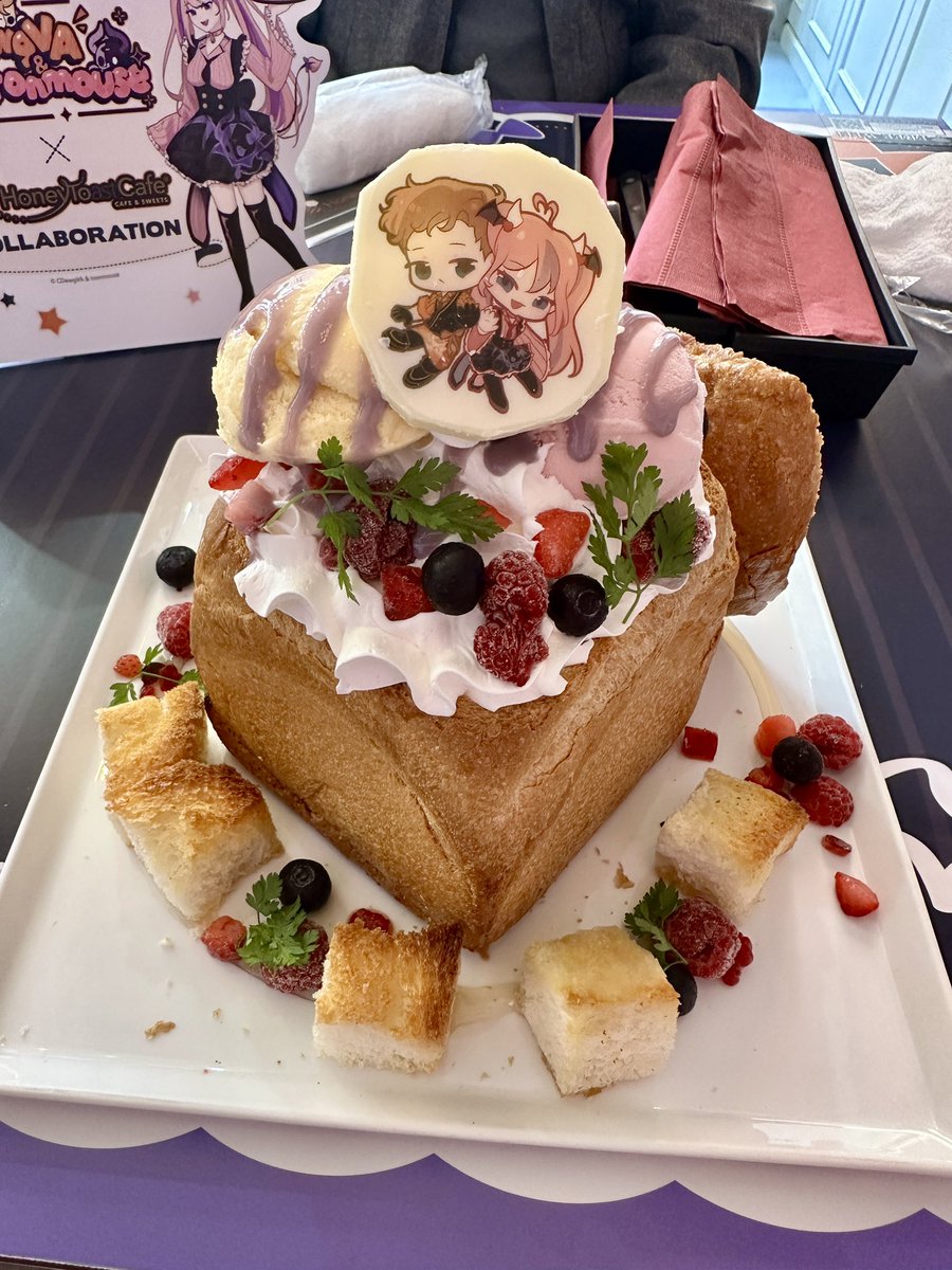 I got to go the <a href="/ironmouse/">ironmouse🇵🇷😈💖</a> and <a href="/CDawgVA/">Connor</a> cafe collab!! Ordered the Choccy Milk, Demon Queen’s Feast, and the Toast! Everything was delicious and cheers to you two for an amazing collab. I would have gotten the standees but they were sold out. But I got the cookies! 😈💕✨