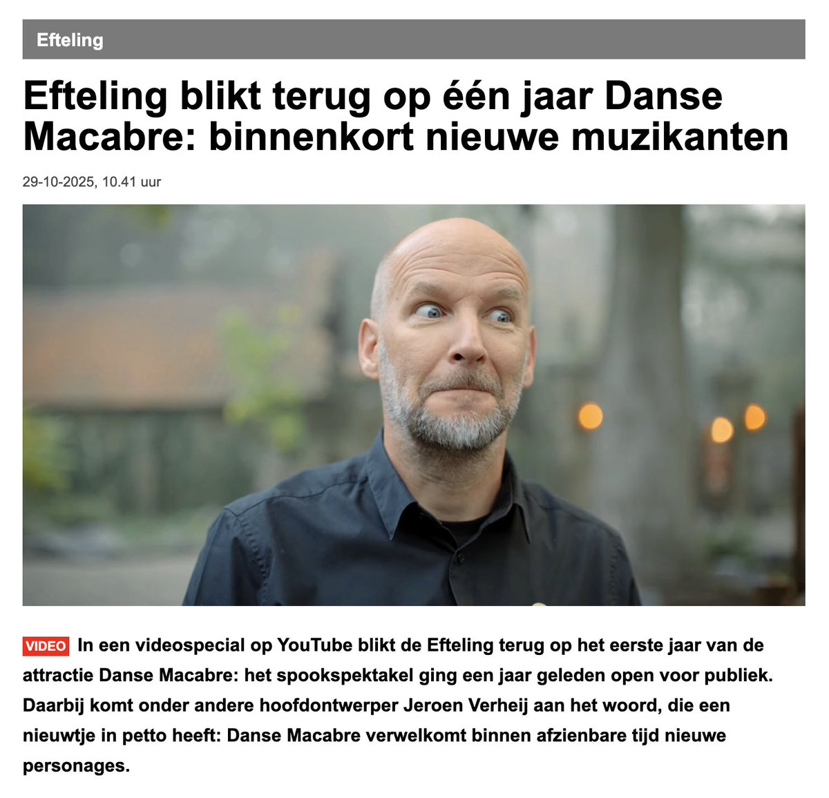Don't get your hopes up: hoor van alle kanten dat de aangekondigde nieuwe muzikanten in de Efteling-attractie Danse Macabre geen animatronics worden, maar gewoon videoprojecties. Dus wellicht de verwachtingen naar beneden bijstellen.