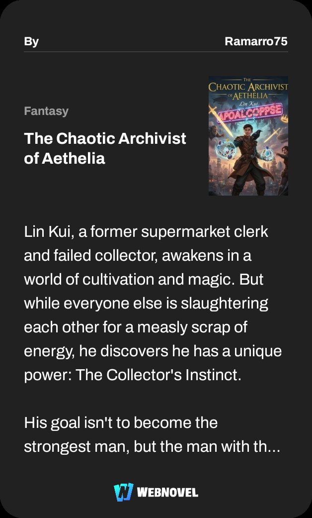 RufusPlay1's tweet photo. I'm reading The Chaotic Archivist of Aethelia and highly recommend it! Join me in reading it!

#Webnovel #ebooks #fantasy
#overpower #Isekai

 https://t.co/YSgHIgRxGM https://t.co/BMnqTrAz3P