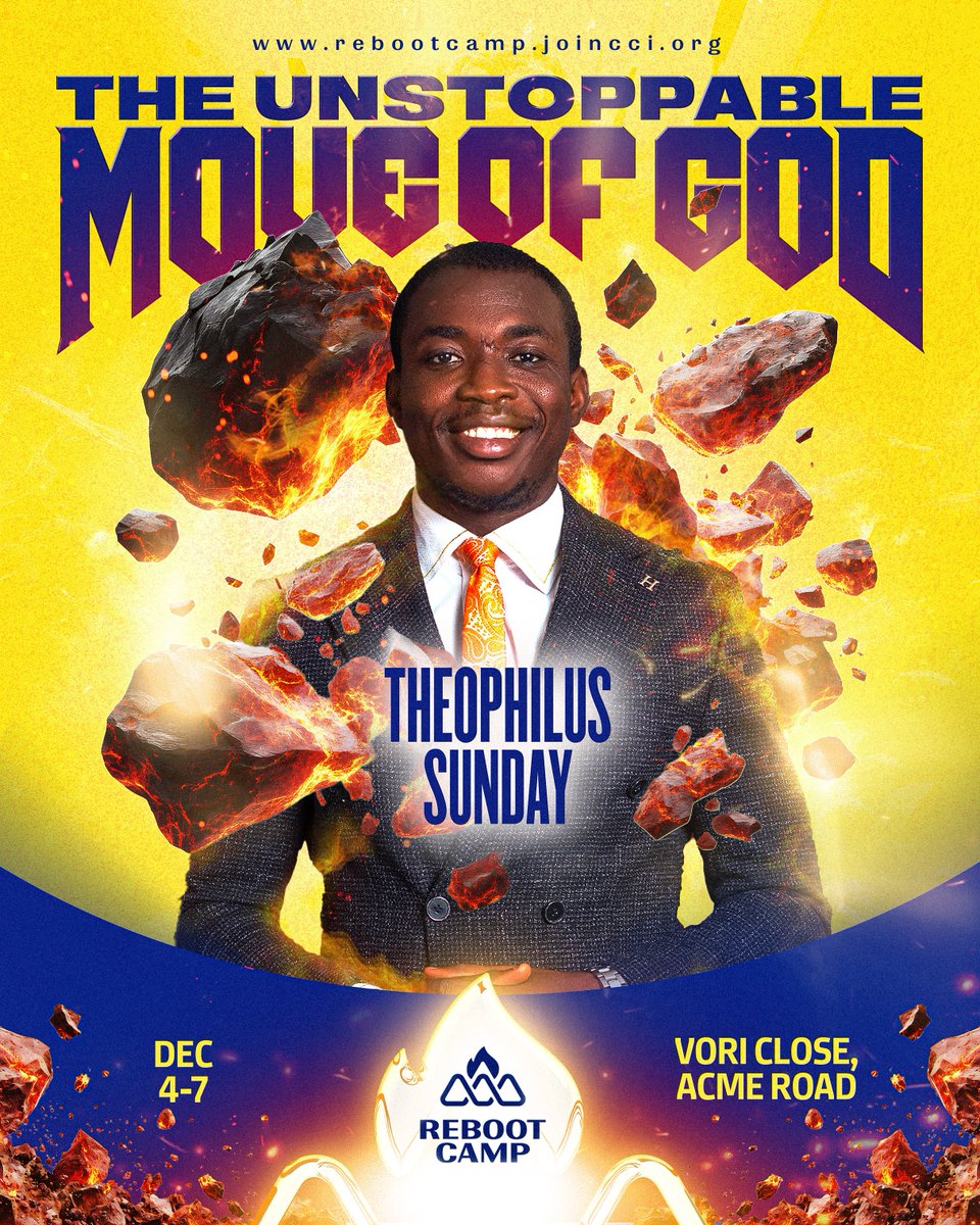 CCI_Abuja's tweet image. &quot;Power! Power! Power! Belongs to Jesus&quot;💃🏾💃🏾💃🏾

Joining us at Reboot Camp 2025 is minister @min_theophilus 🥳🥳🥳

  It&apos;s going to be a powerful moment of worship 🔥🔥🔥

It’s going to be a meeting of rejuvenation, indoctrination, celebration, and a harvest of souls — a divine…